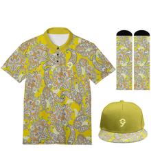 Load image into Gallery viewer, Golden Paisley Golf Set